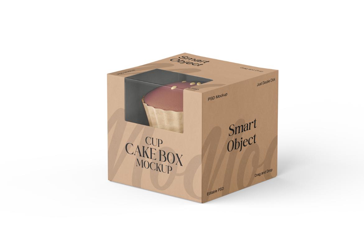 Cupcake Box With Window Mockup