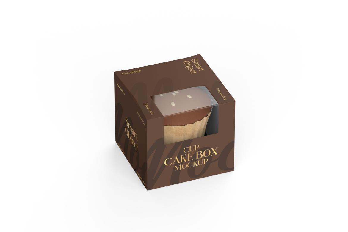 Cupcake Box Mockup