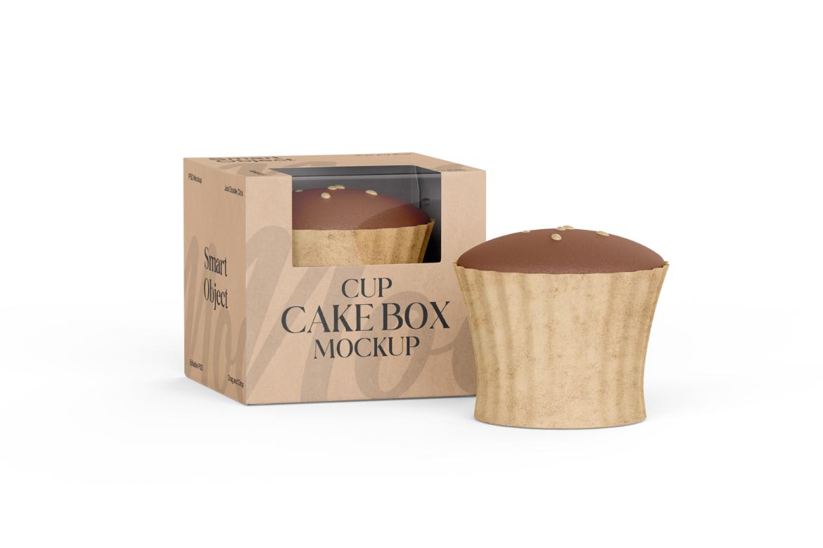 Cupcake Box With Window Mockup