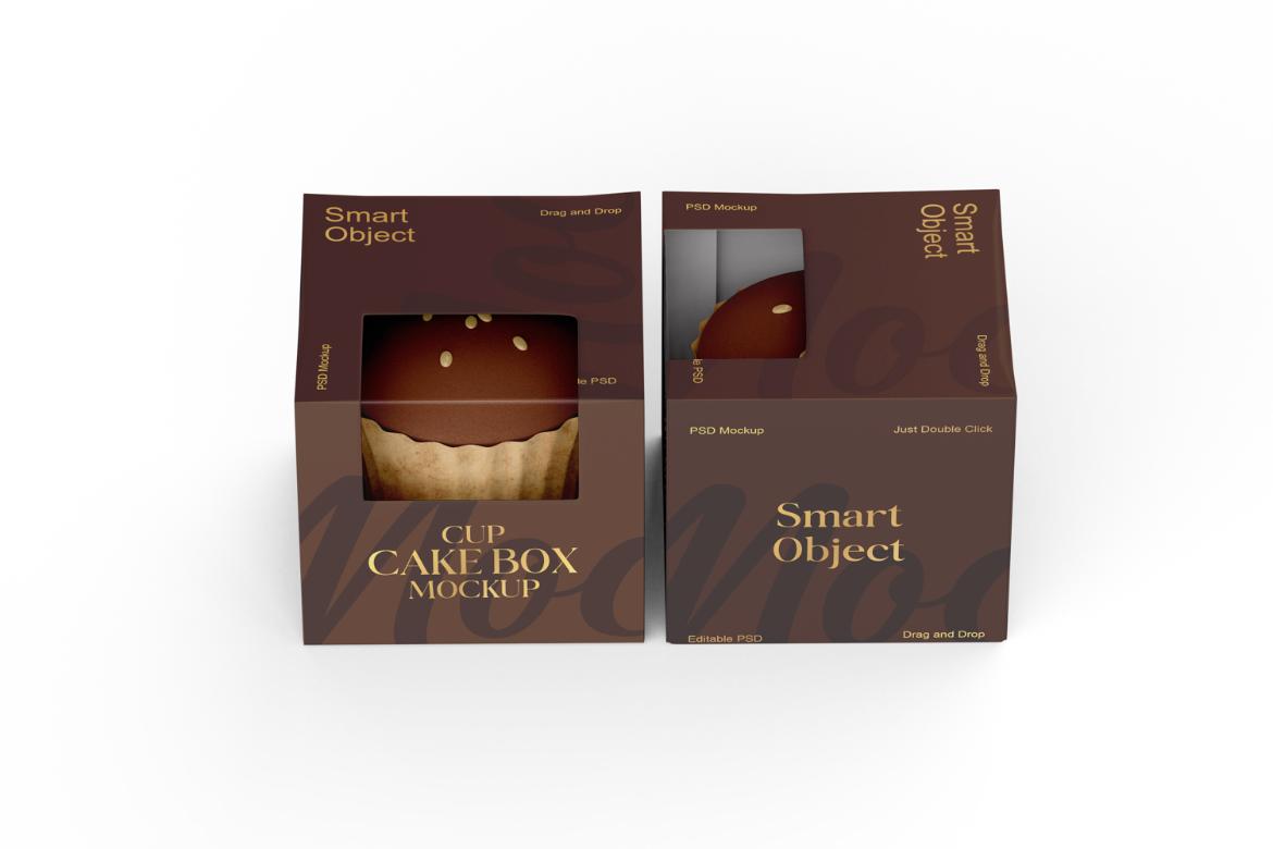 Cupcake Box Mockup