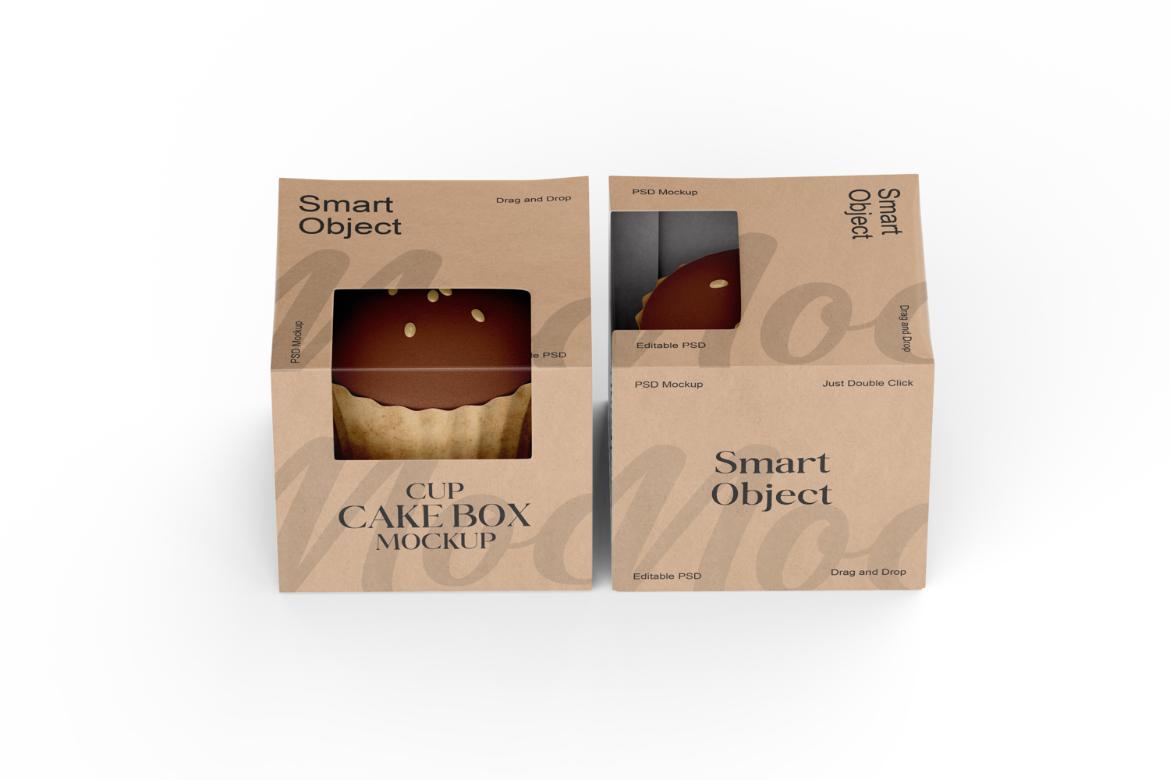 Cupcake Box With Window Mockup