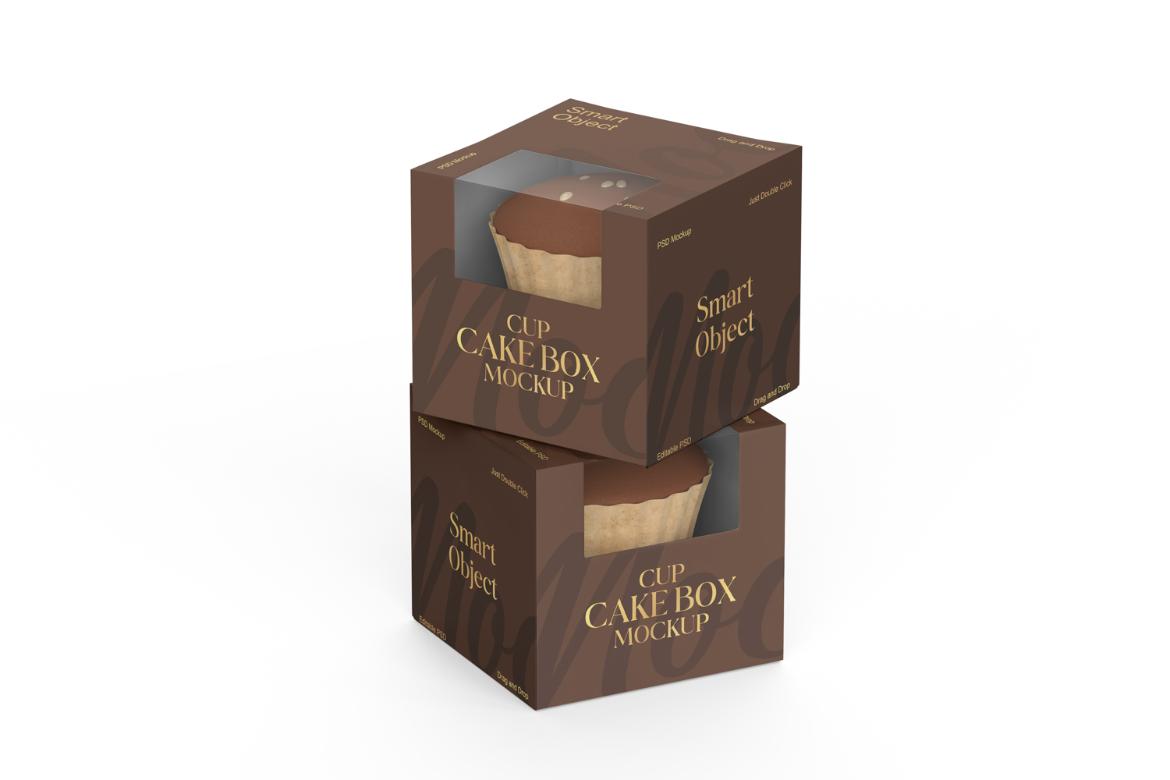Cupcake Box Mockup