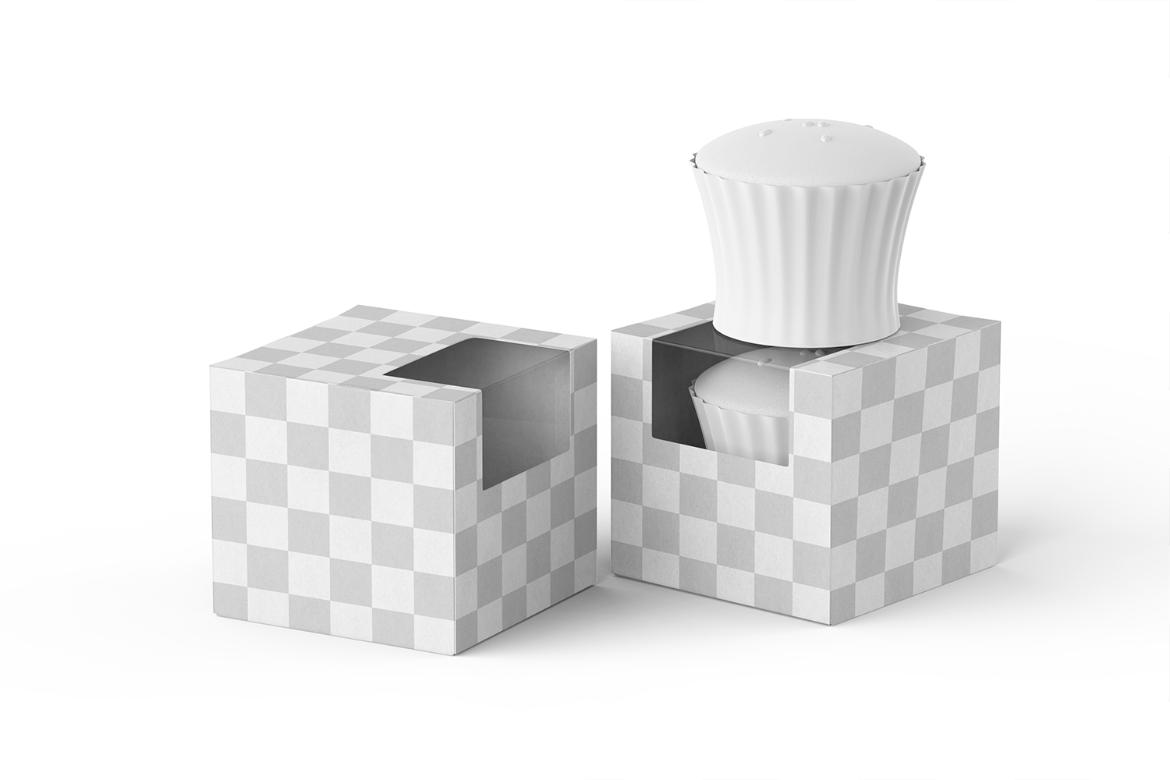 Cupcake Box With Window Mockup