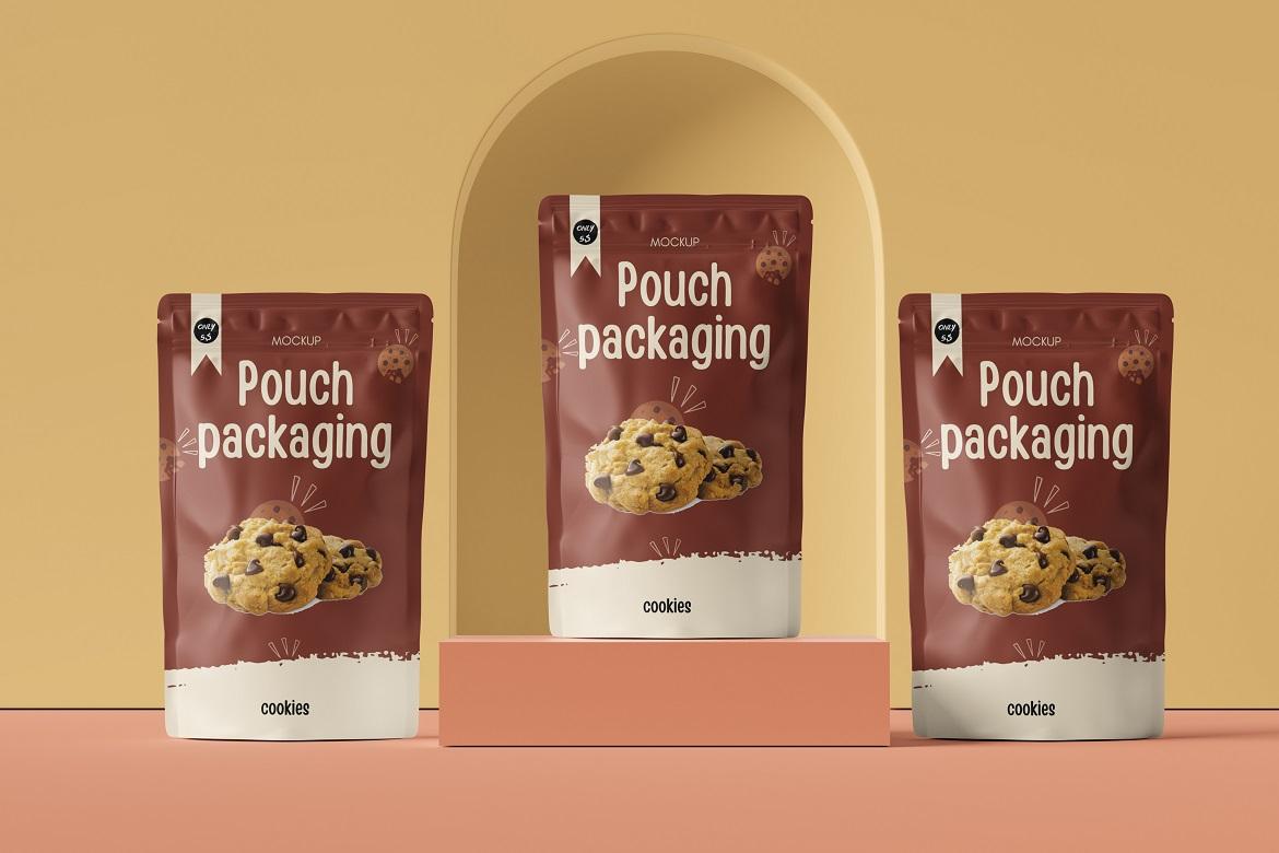 Pouch packaging Mockup