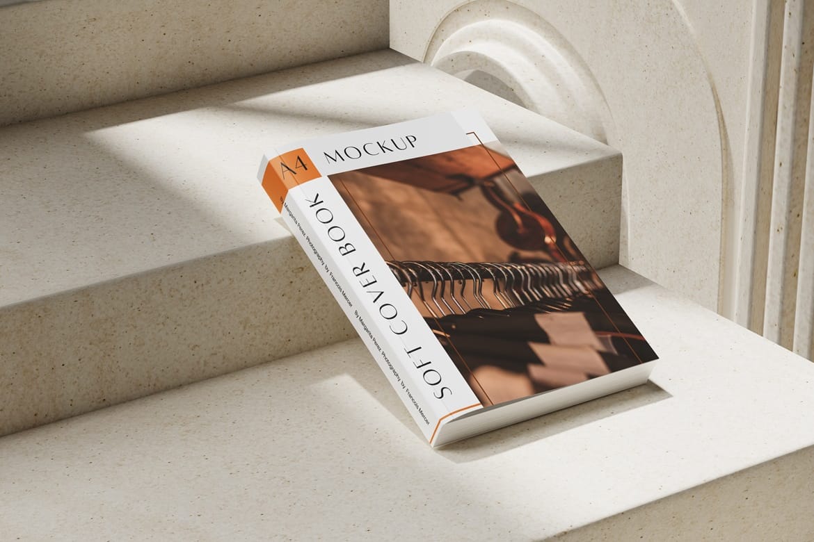 Soft Cover Book A4 Mockup