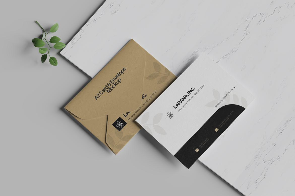 A2 Card & Envelope Mockup