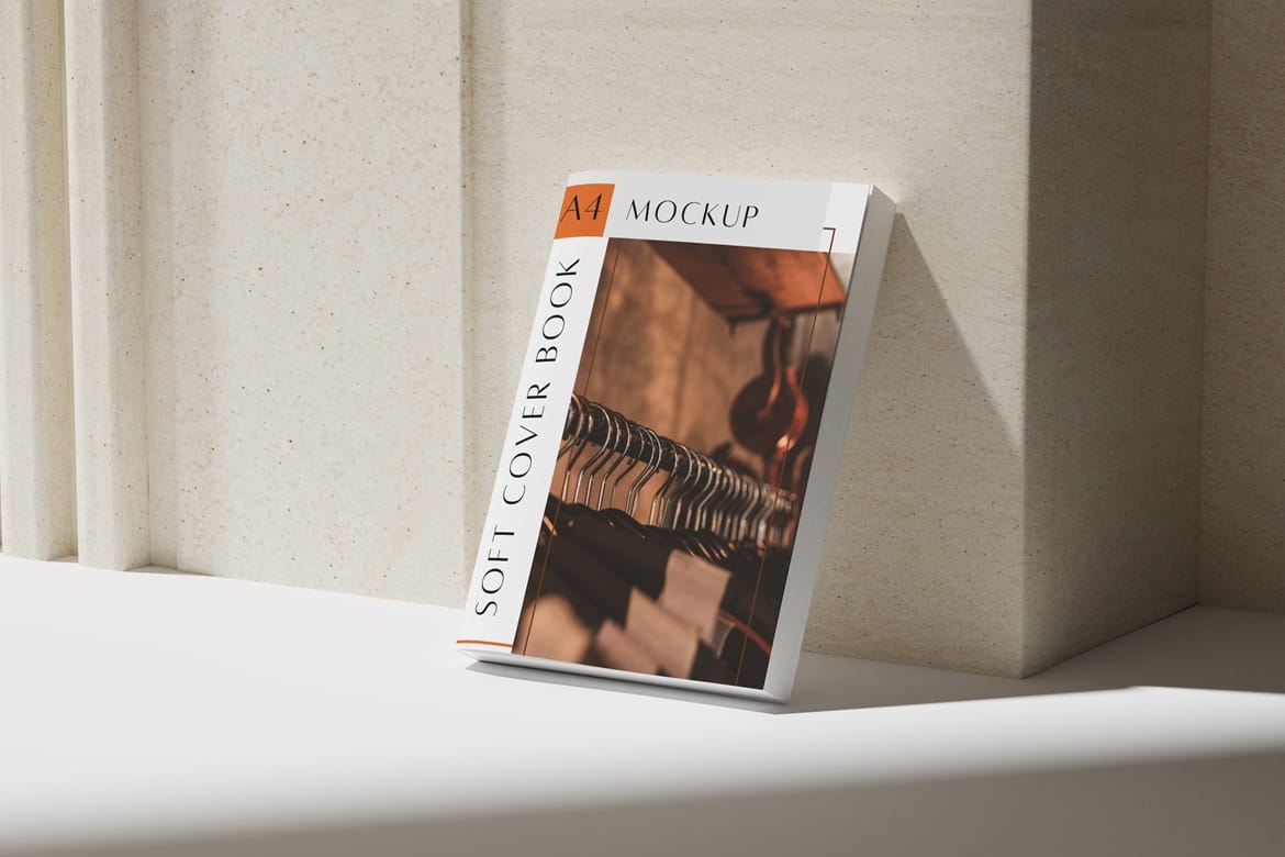 Soft Cover Book A4 Mockup