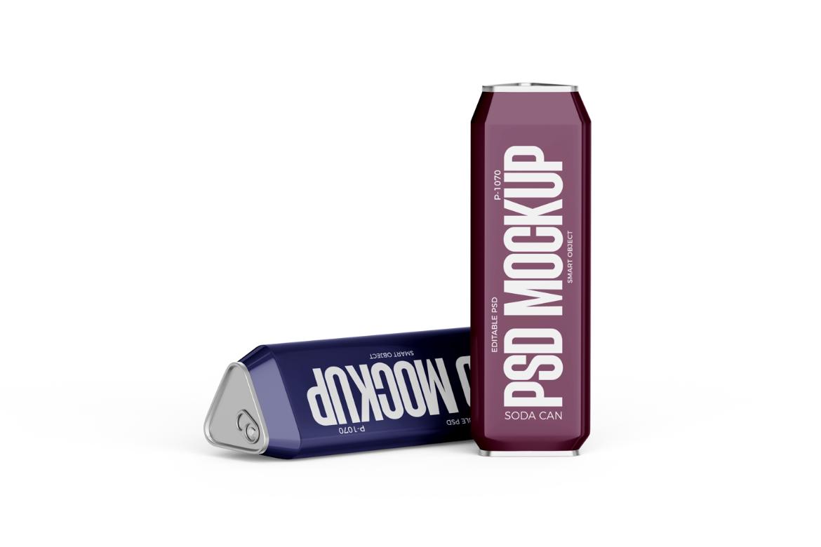 Triangular Cans Mockup