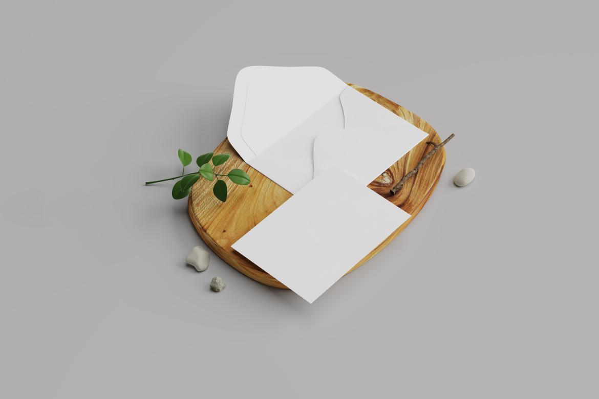 A2 Card & Envelope Mockup