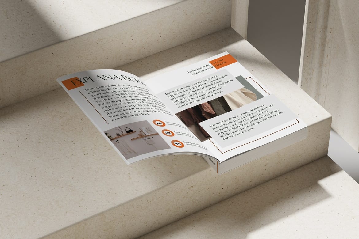 Soft Cover Book A4 Mockup