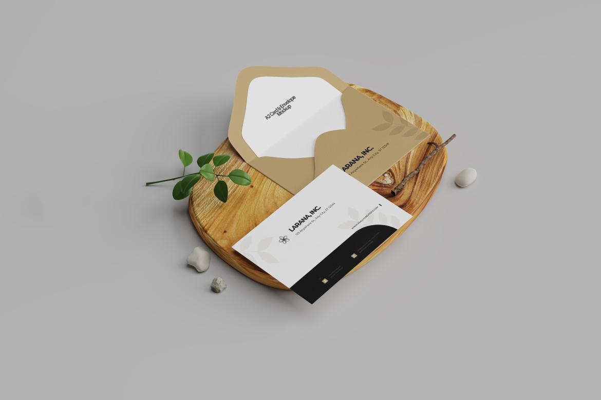 A2 Card & Envelope Mockup