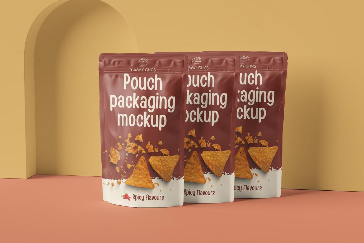 Pouch packaging Mockup