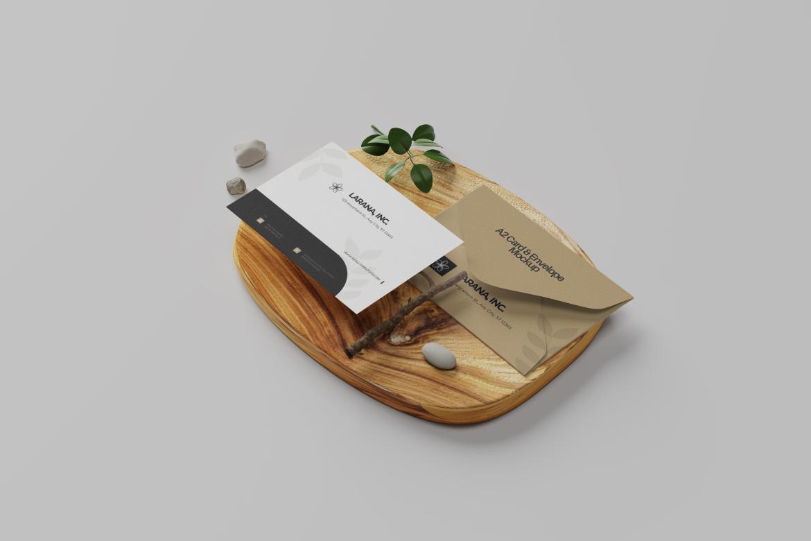 A2 Card & Envelope Mockup