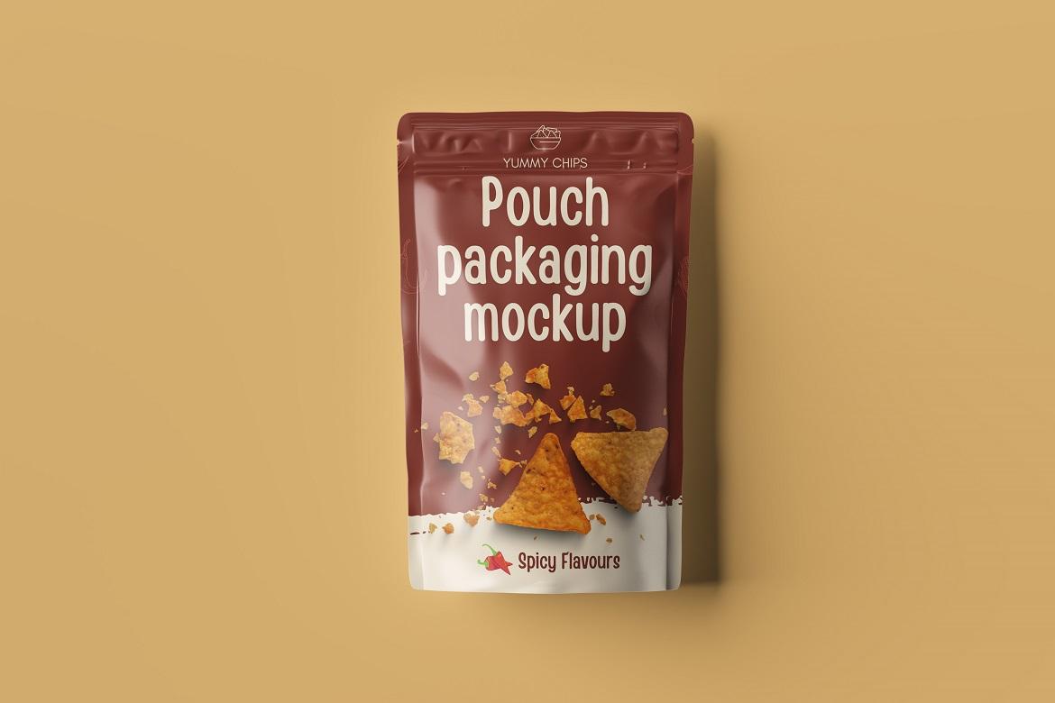 Pouch packaging Mockup