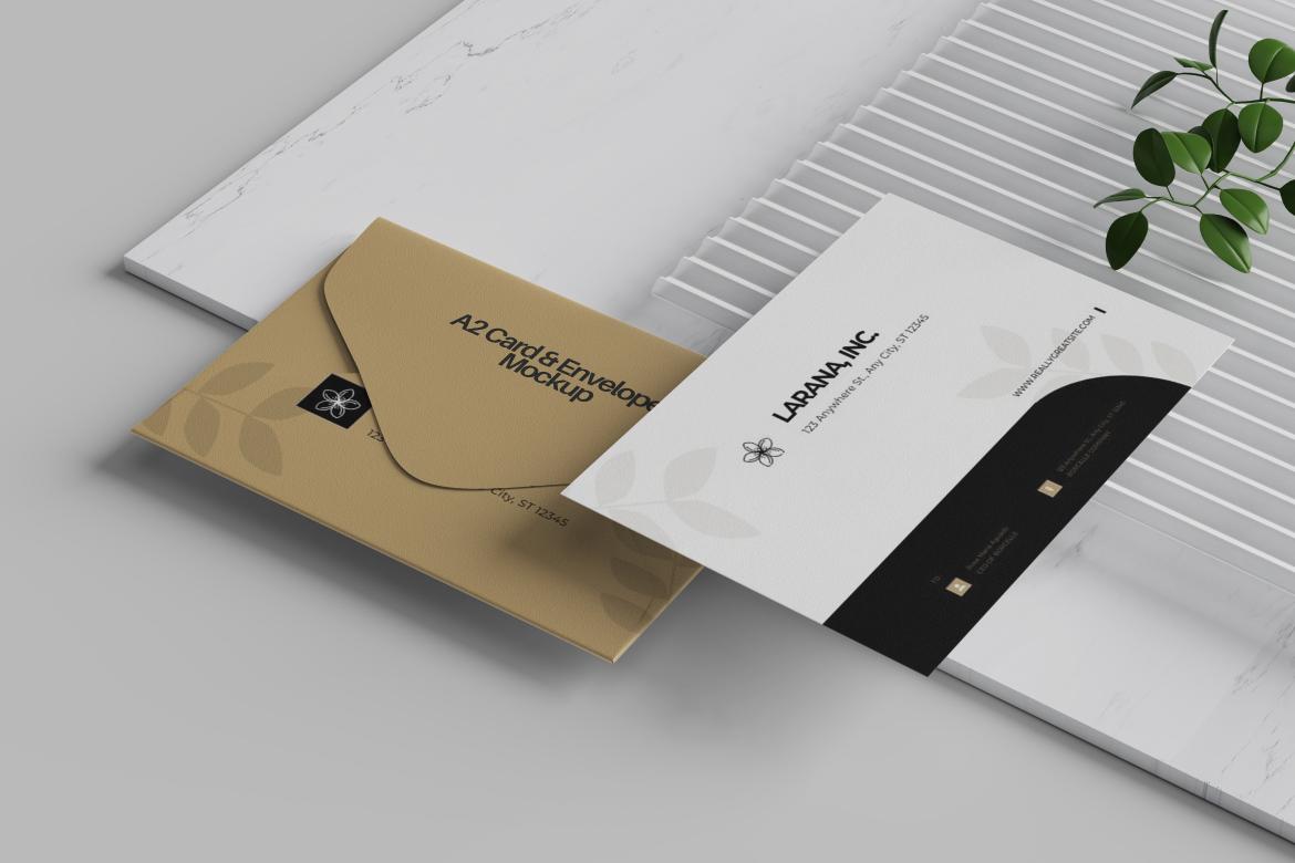 A2 Card & Envelope Mockup
