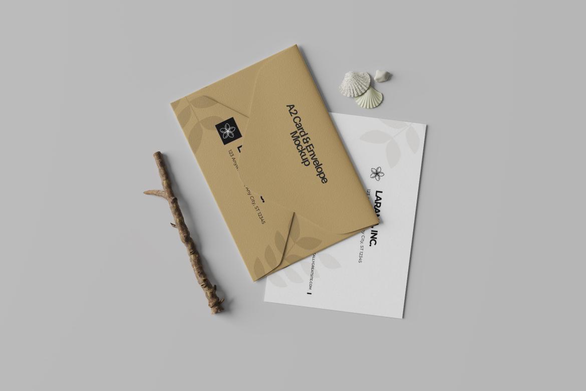 A2 Card & Envelope Mockup