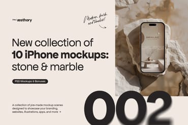 10 iPhone Mockups: Stone & Marble