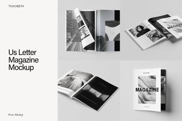 Us Letter Magazine Mockup