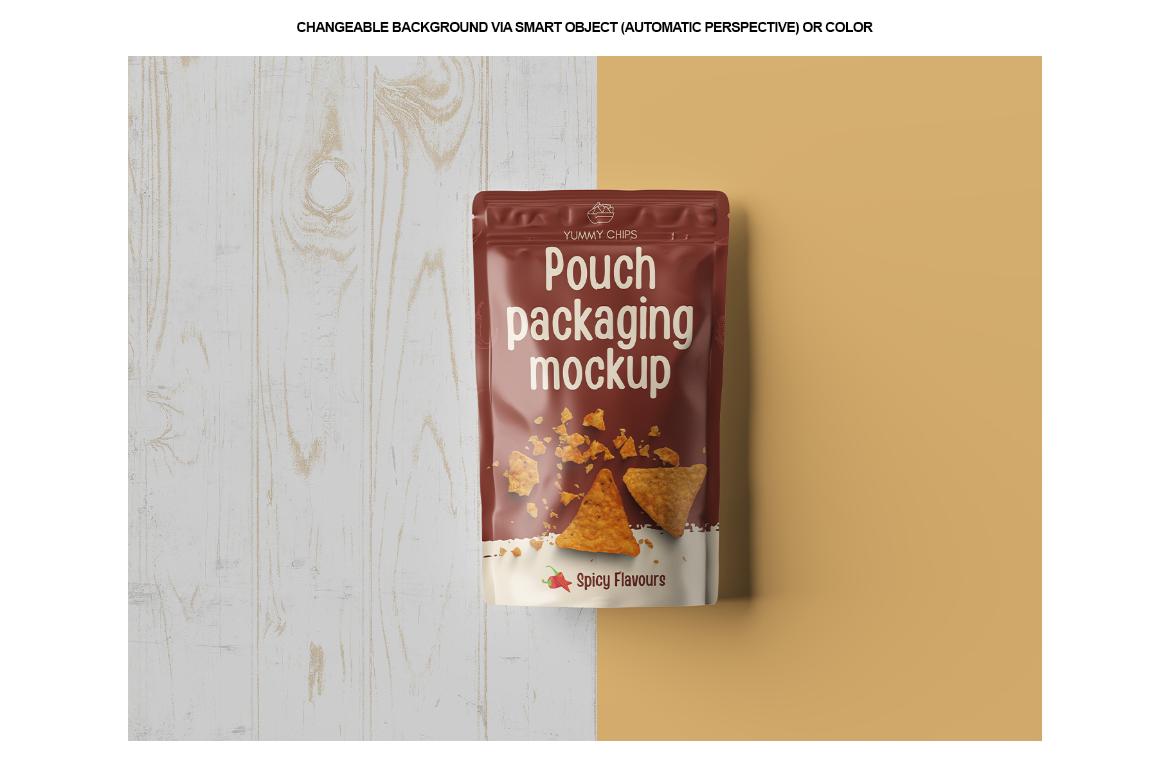 Pouch packaging Mockup