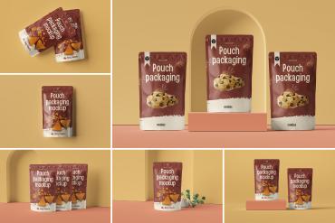 Pouch packaging Mockup
