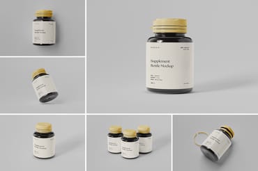 Supplement Bottle Mockup