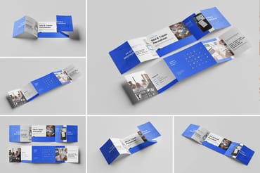 A4 Gate Fold Brochure Mockup