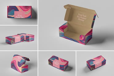 Front Tuck Box Mockup
