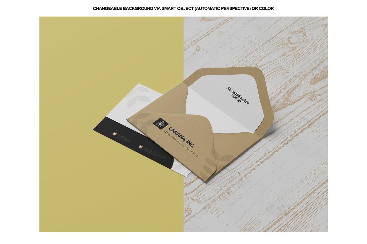 A2 Card & Envelope Mockup