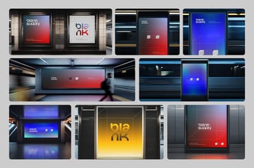 10 Subway Screen Mockup Bundle [B3]