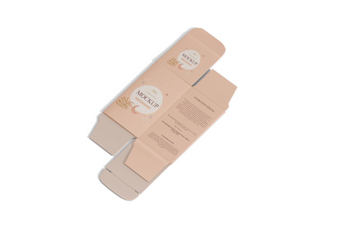 Unfolded Box Packaging Mockup