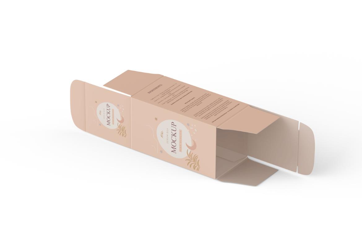 Unfolded Box Packaging Mockup