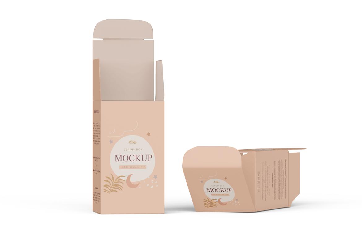 Unfolded Box Packaging Mockup