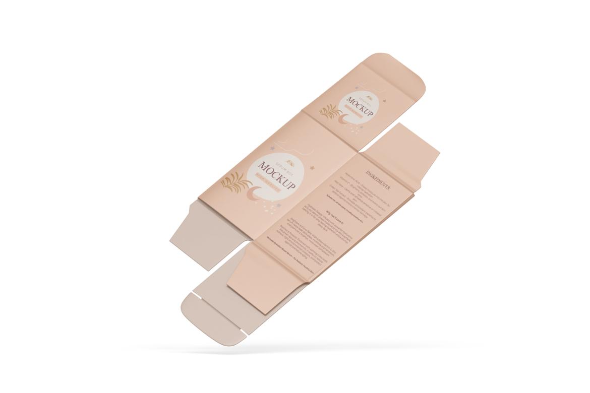 Unfolded Box Packaging Mockup