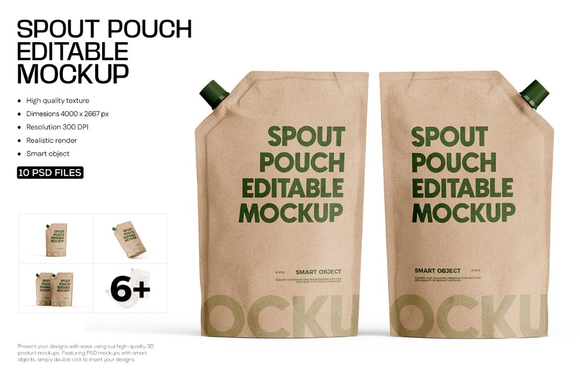 Standup Spout Pouch Mockup