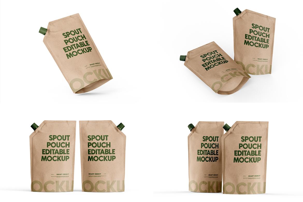 Standup Spout Pouch Mockup