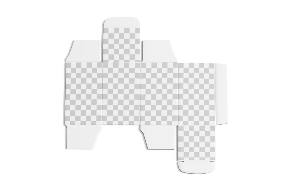 Unfolded Box Packaging Mockup