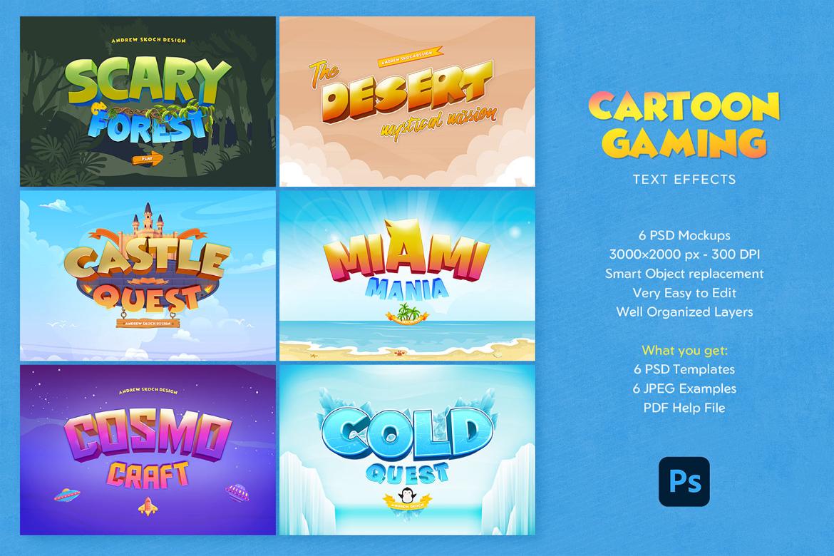 Cartoon Gaming Text Effects