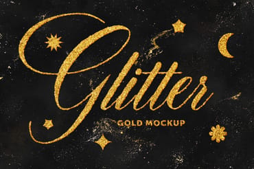 Golden Glitter Text & Logo Effect