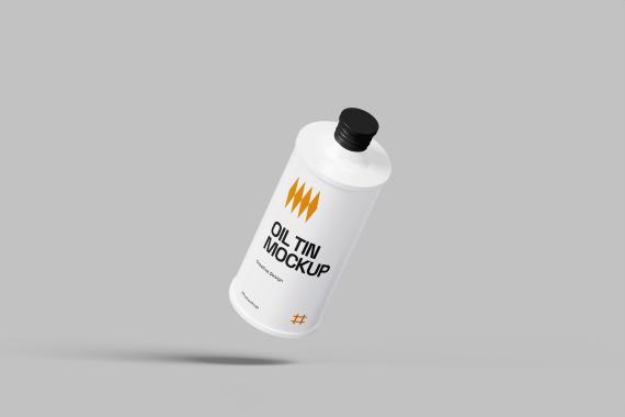 Oil Tin Can Mockup