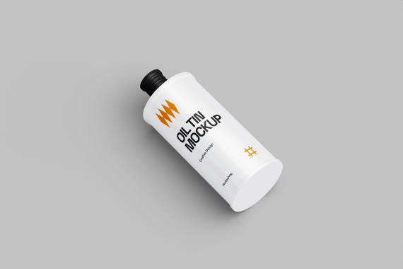 Oil Tin Can Mockup