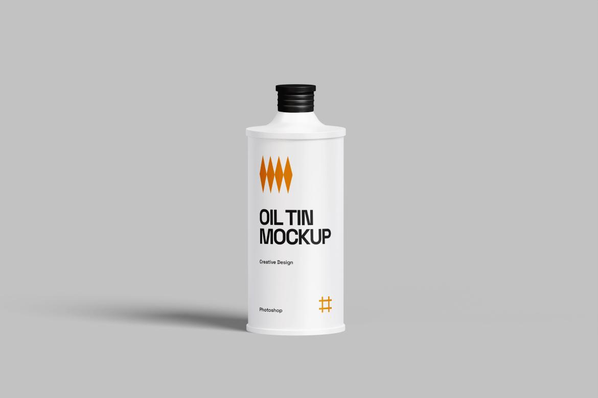 Oil Tin Can Mockup