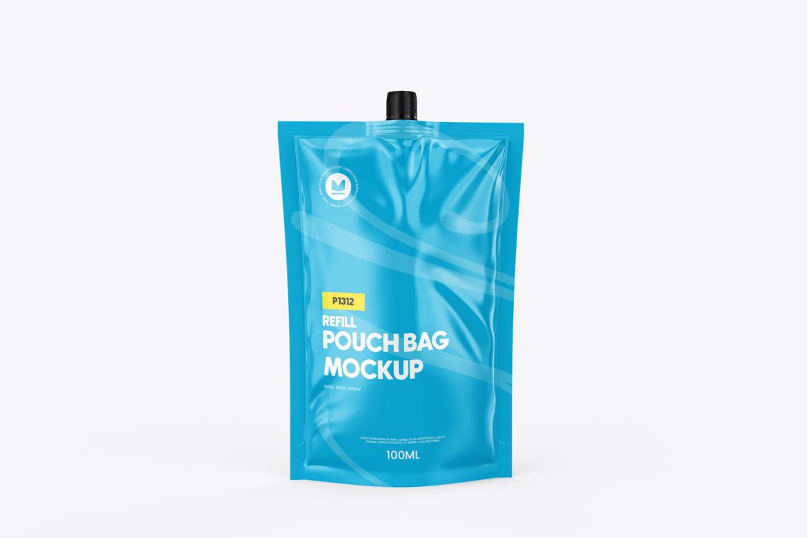 Realistic Spout Pouch Mockup