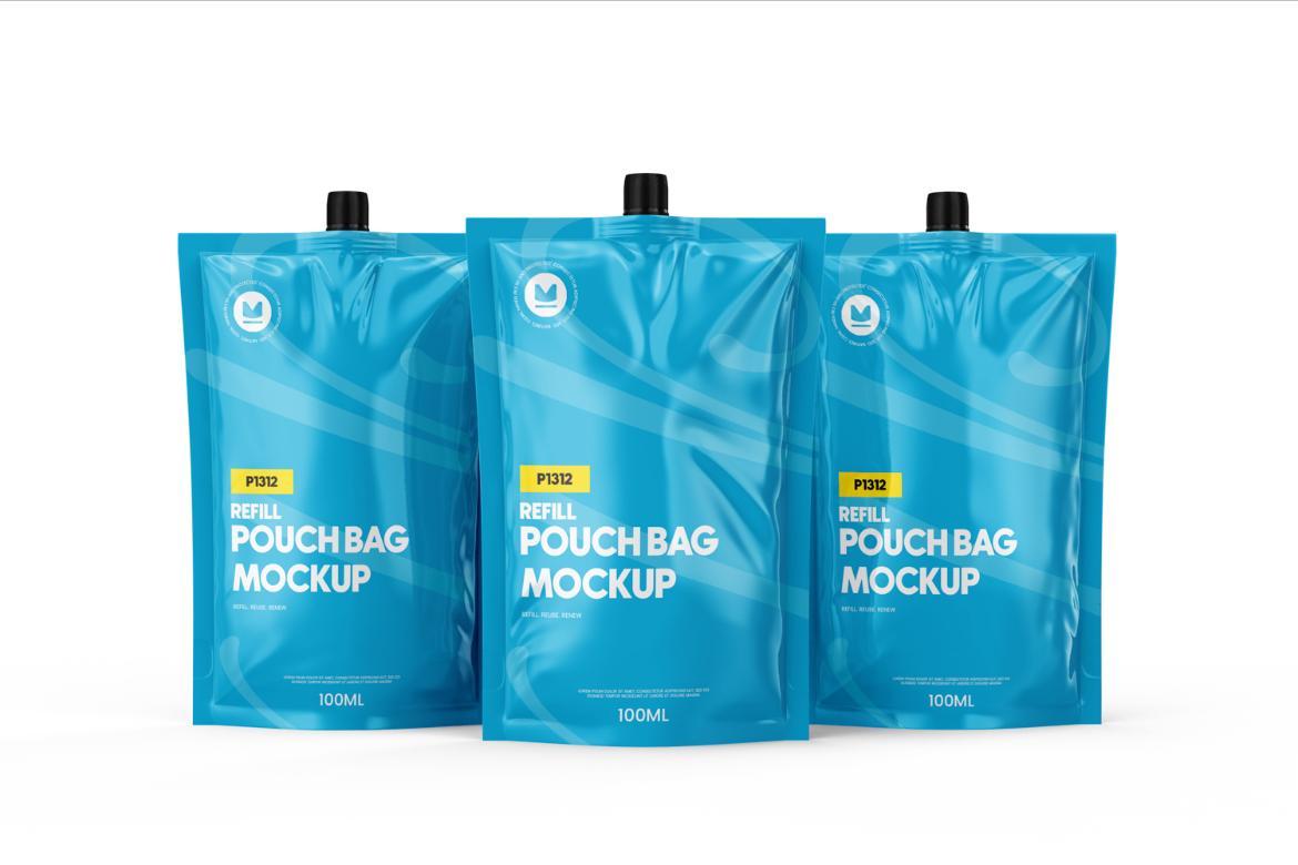 Realistic Spout Pouch Mockup