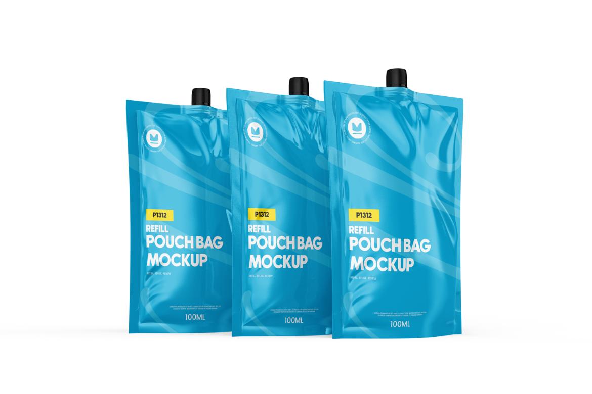 Realistic Spout Pouch Mockup