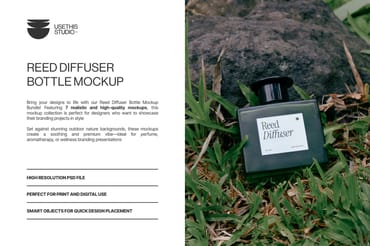 Reed Diffuser Bottle Mockup