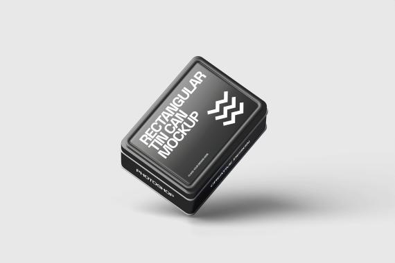 Rectangular Tin Can Mockup