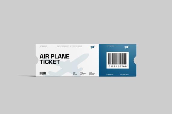 Air Plane Ticket Mockup