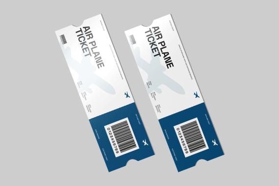 Air Plane Ticket Mockup