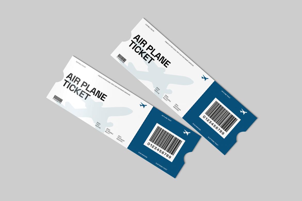 Air Plane Ticket Mockup