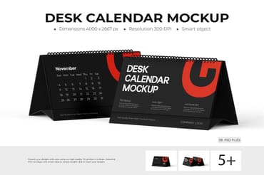 Desk Calendar Mockup 